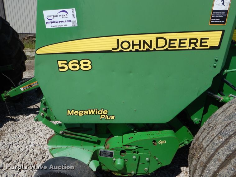 image for item DH6112 2009 John Deere 568 Mega Wide Plus round baler