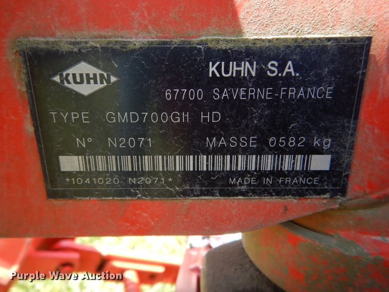 image for item DH6117 Kuhn GMD700-GIIHD disc mower