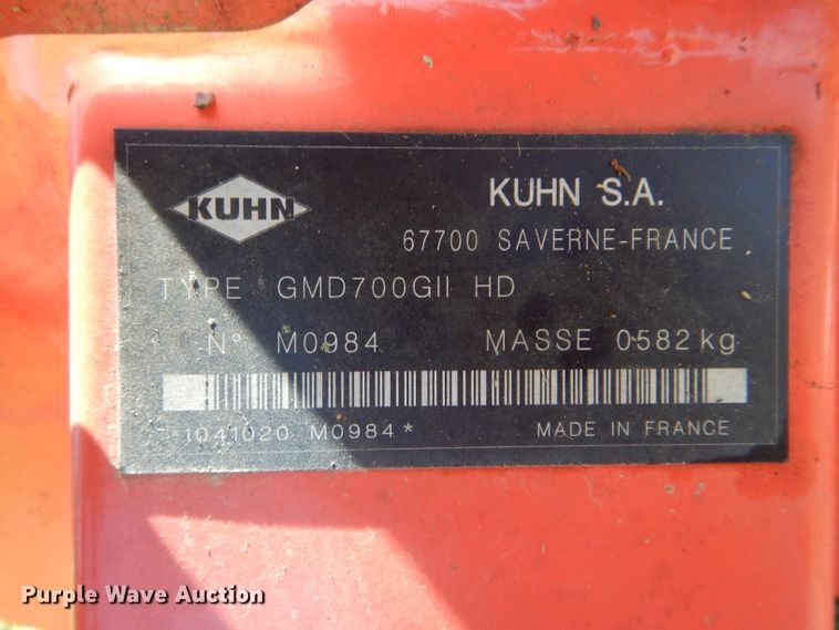 image for item DH6118 Kuhn 700-GIIHD disc mower