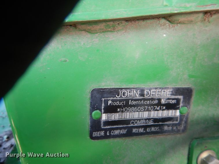 image for item FA9300 2005 John Deere 9860 STS combine