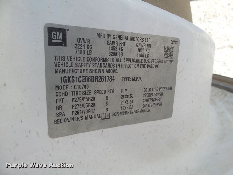 image for item GC9017 2013 GMC Yukon SUV