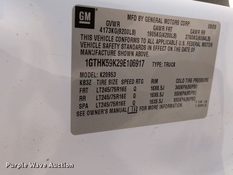 image for item DE6844 2009 GMC Sierra 2500HD Ext. Cab pickup truck