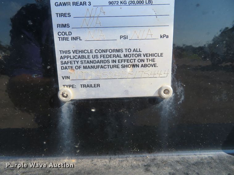 image for item DE6859 2014 Neville drop deck trailer