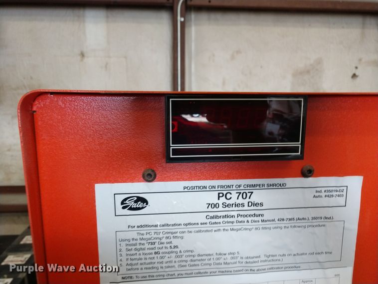 image for item FV9223 Gates PC707 hydraulic hose crimping machine