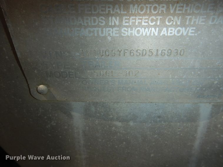 image for item DG4931 1995 Wilson PSDCL-302 livestock trailer