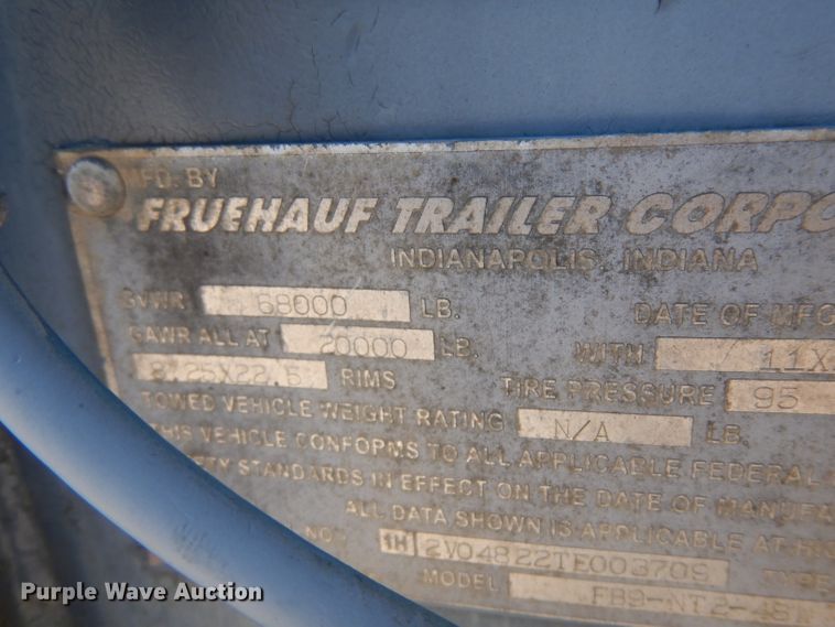 image for item DH0306 1996 Fruehauf FB9-NT2-48W dry van trailer