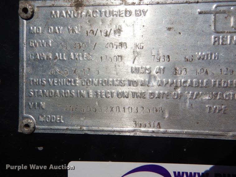 image for item GH9577 2013 Talbert 3553TA tilt deck equipment trailer