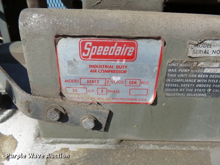 image for item DA3640 Dayton-Speedaire 3Z413 air compressor