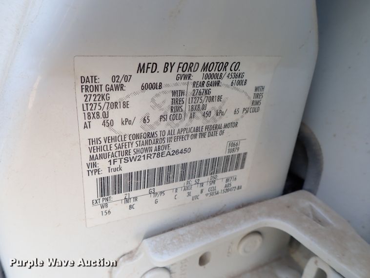 image for item DE5534 2008 Ford F250 Super Duty Crew Cab pickup truck