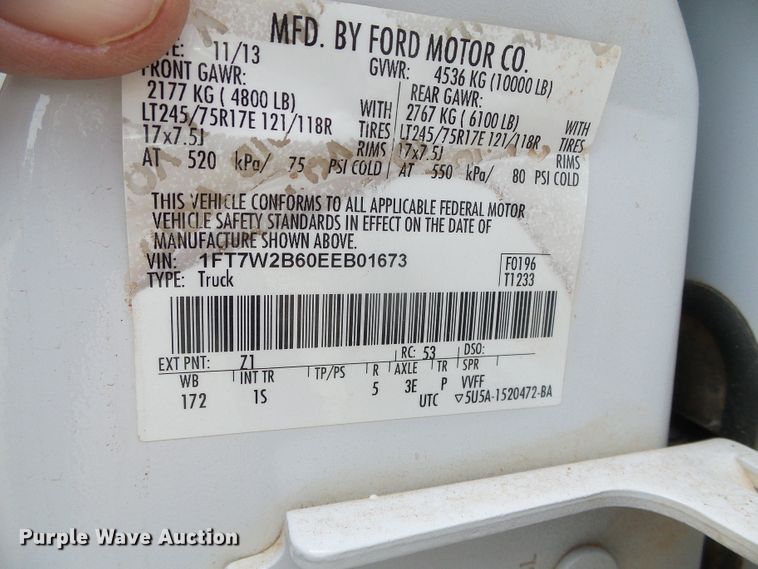 image for item DG0176 2014 Ford F250 Super Duty XL Crew Cab pickup truck