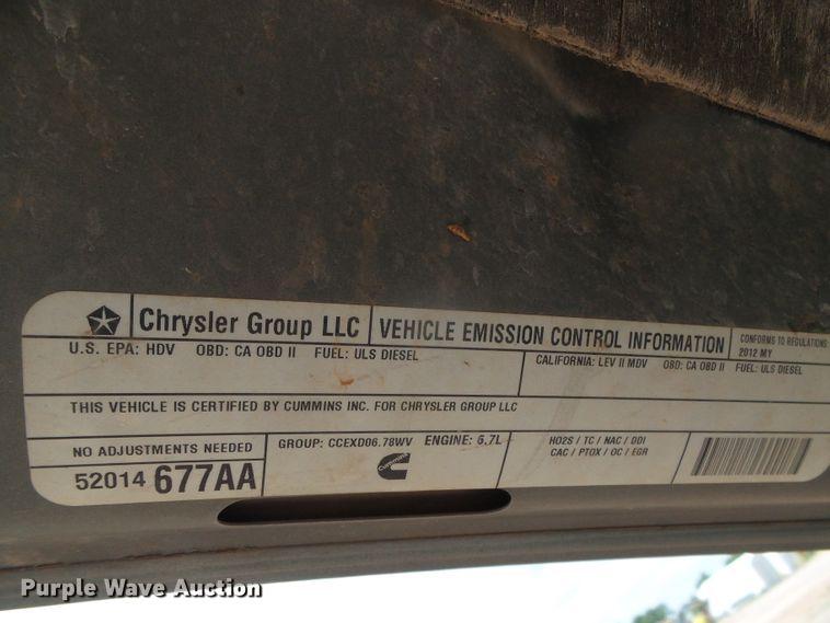 image for item DG0178 2012 Dodge Ram 3500HD Crew Cab pickup truck