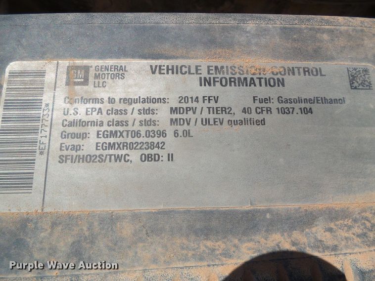 image for item DG0185 2014 Chevrolet Silverado 3500HD Crew Cab flatbed pickup truck