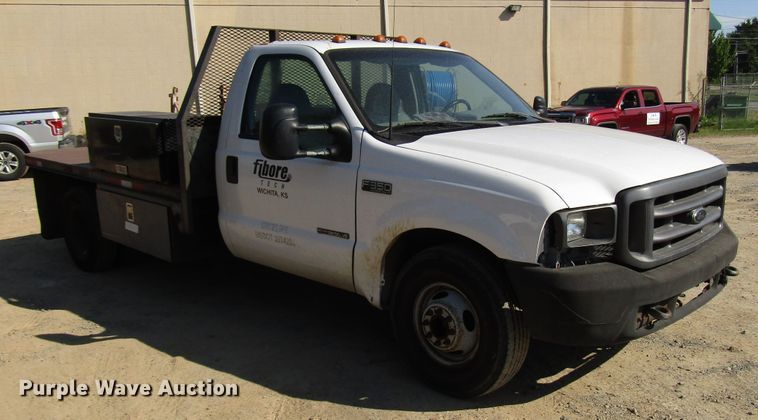 image for item DG1346 2000 Ford F350 Super Duty flatbed pickup truck