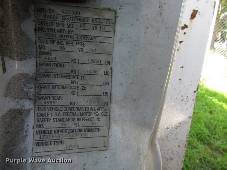 image for item DG1348 2000 Ford F450 Super Duty bucket truck