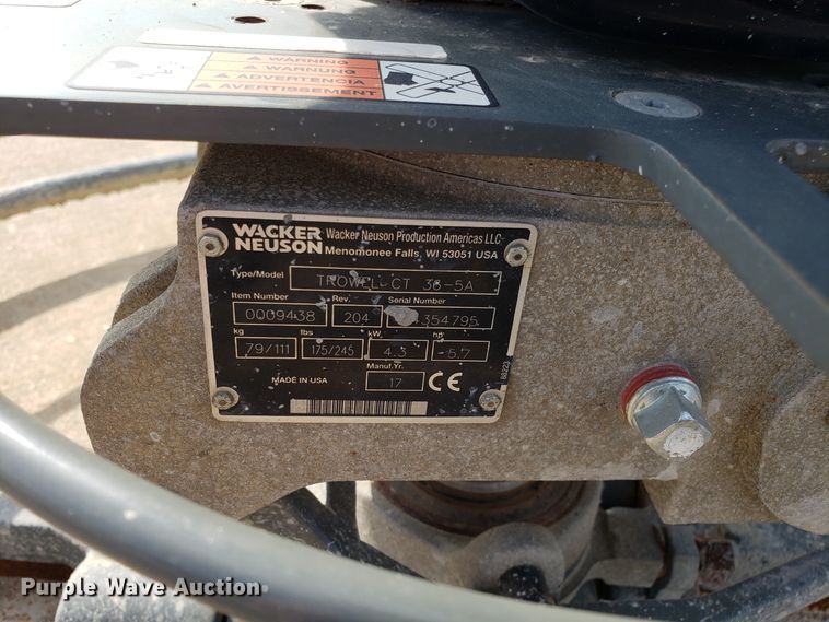 image for item DG7519 Wacker CT36 power trowel