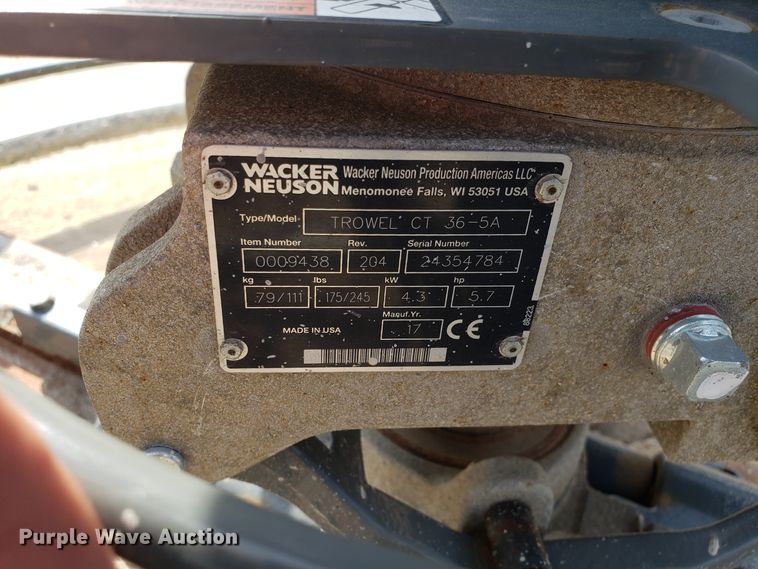 image for item DG7521 Wacker CT36 power trowel