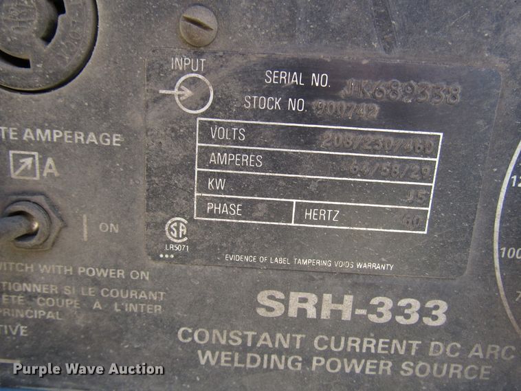 image for item DG8075 (2) Miller SRH333 welders