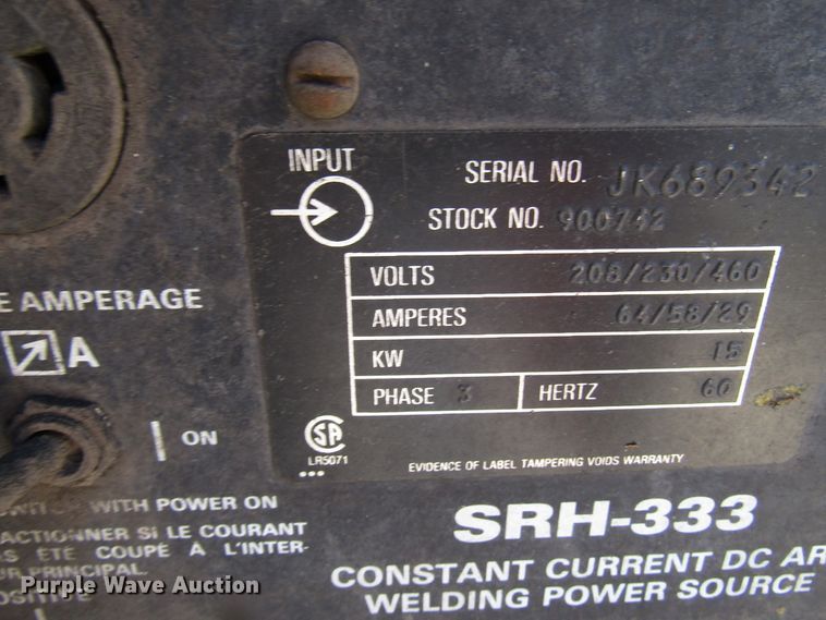 image for item DG8079 Miller SRH333 welder