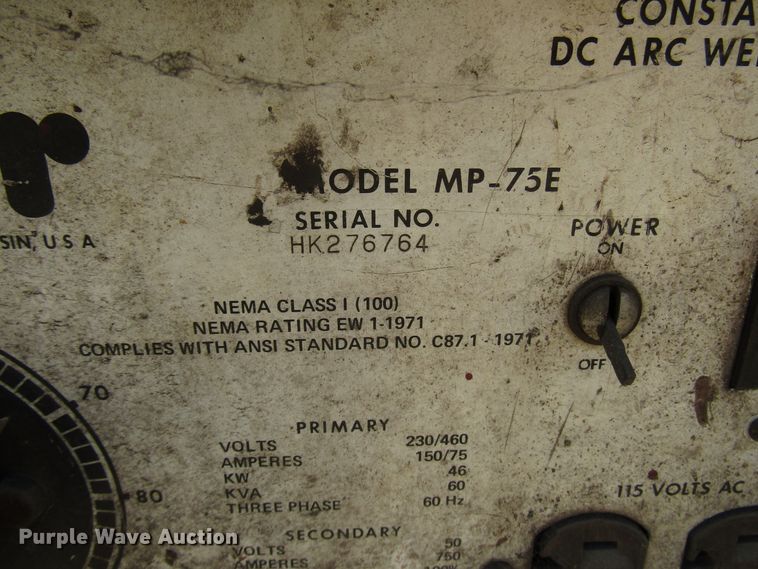 image for item DG8086 Miller MP-75E welder