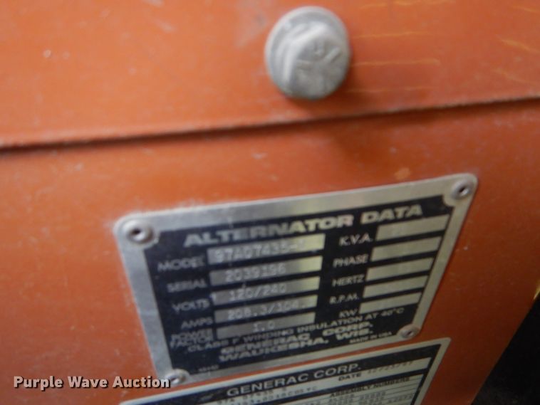 image for item DH2546 1997 Generac 97A07435-S generator