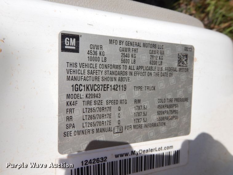 image for item DH3544 2014 Chevrolet Silverado 2500HD Crew Cab pickup truck