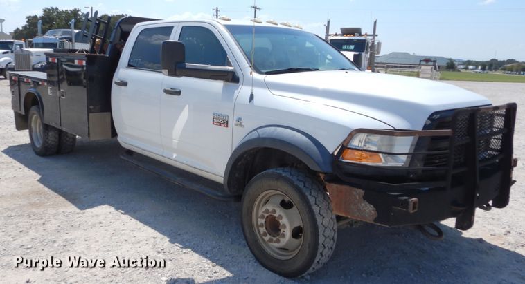image for item DH3574 2012 Dodge Ram 5500 Crew Cab flatbed truck