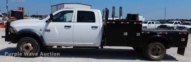 image for item DH3574 2012 Dodge Ram 5500 Crew Cab flatbed truck