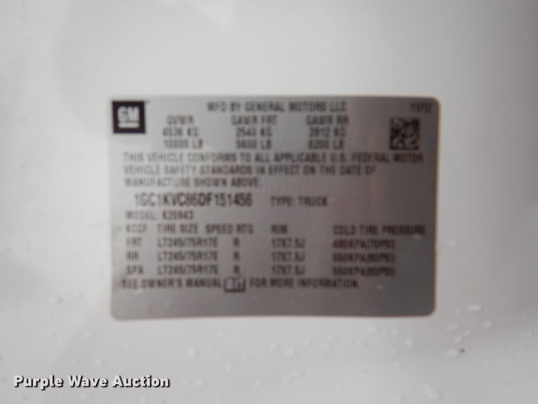 image for item DH5263 2013 Chevrolet Silverado 2500HD Crew Cab pickup truck