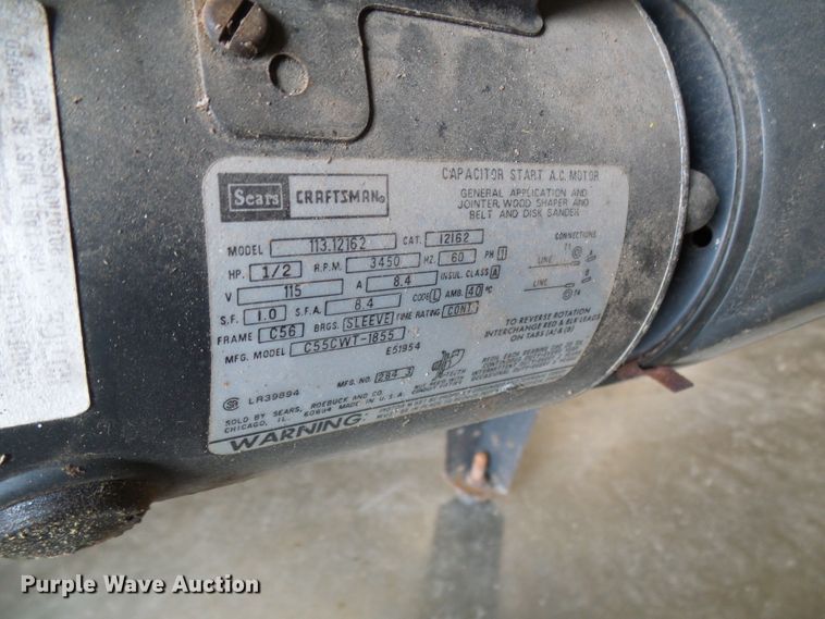 image for item DI0639 Craftsman 113-206931 jointer/planer