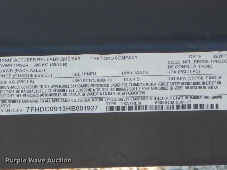 image for item FC9923 2017 Toro CM-958H-P cement mixer