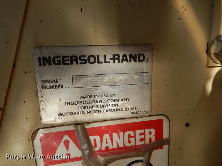 image for item FU9414 Ingersoll Rand 185 air compressor