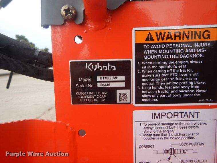 image for item FV9500 2016 Kubota L47 backhoe