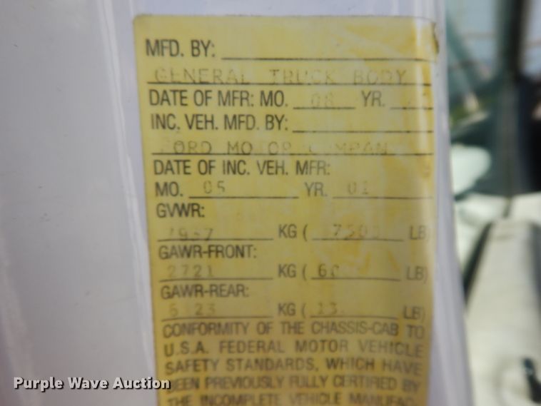 image for item GG9172 2001 Ford F550 Crew Cab utility truck