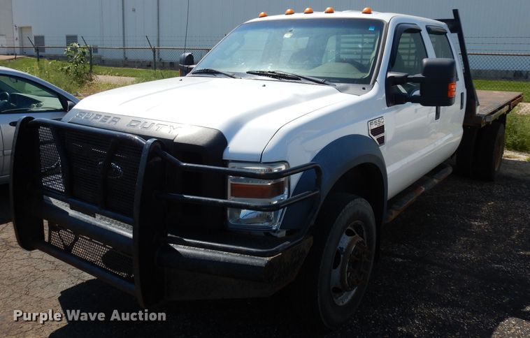 image for item GG9173 2008 Ford F550 Crew Cab flatbed truck