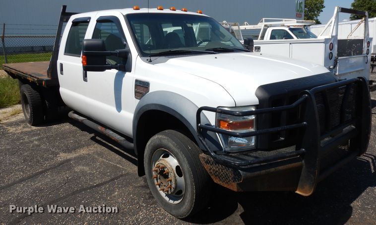 image for item GG9173 2008 Ford F550 Crew Cab flatbed truck