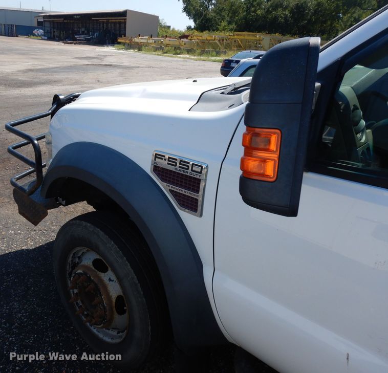 image for item GG9173 2008 Ford F550 Crew Cab flatbed truck