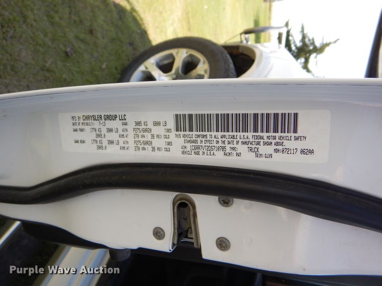 image for item GH9747 2013 Dodge Ram 1500 Crew Cab pickup truck