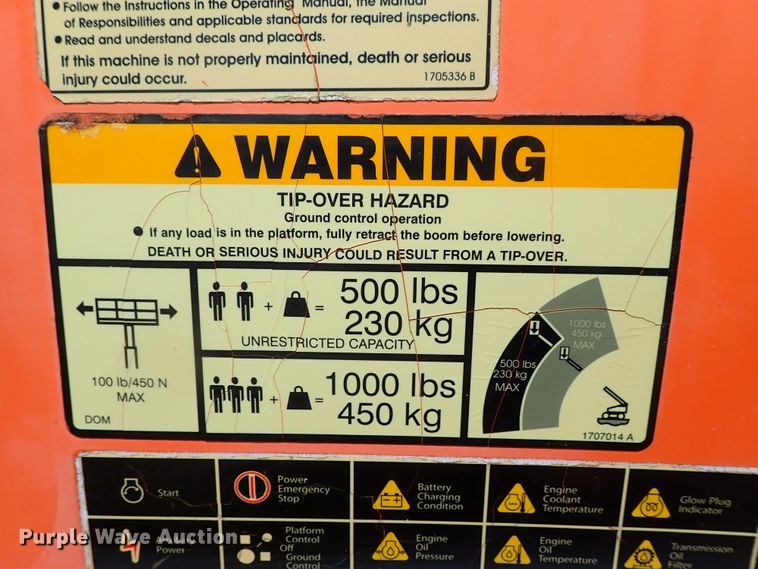 image for item DE0990 2008 JLG 600S boom lift