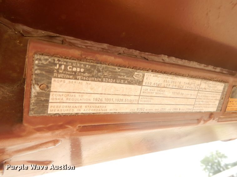 image for item DE2394 1993 Case 850E dozer