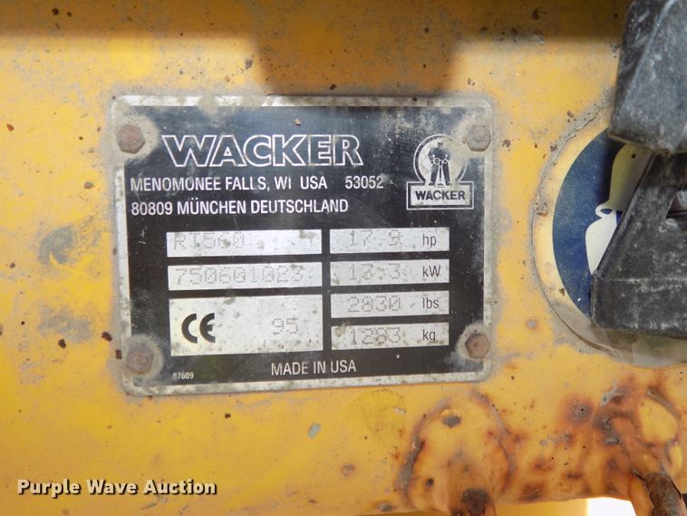image for item DE7771 Wacker RT560 trench compactor