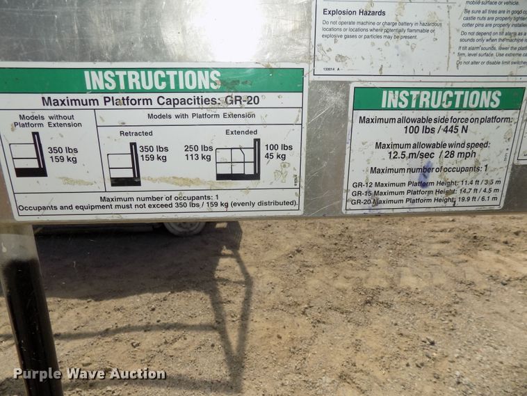 image for item DG2422 2008 Genie GR20 vertical lift