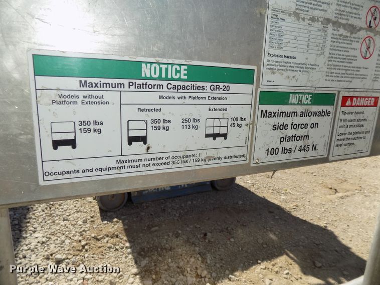 image for item DG2423 2007 Genie GR20 vertical lift