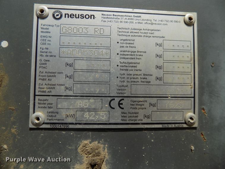 image for item DG2428 2006 Gehl G8003 RD mini excavator