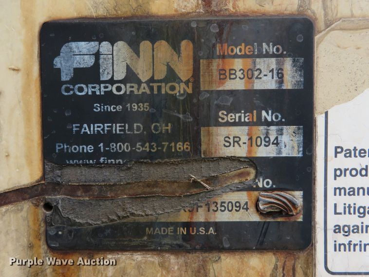 image for item DH1550 2009 Finn BB302-16 bark blower