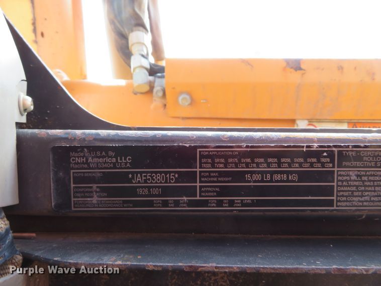 image for item DH1553 2012 Case SV250 skid steer