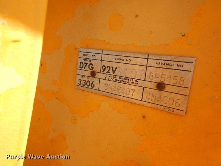 image for item DH2540 1976 Caterpillar D7G dozer