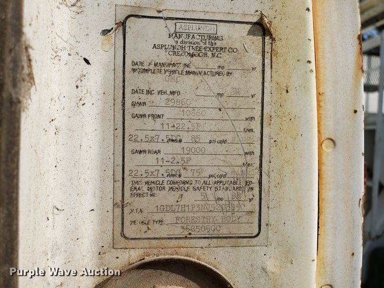 image for item DH2802 1992 GMC TopKick C5500 bucket truck