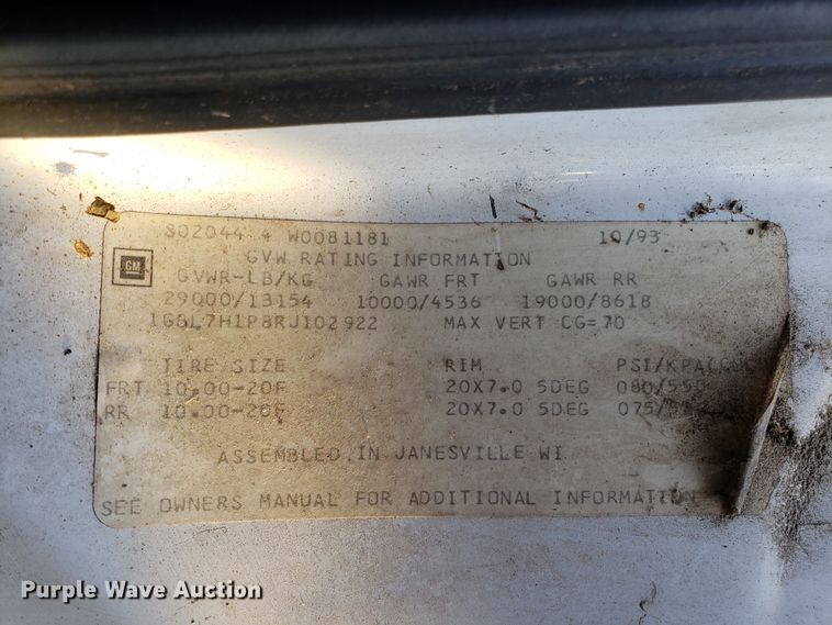 image for item DH2813 1994 Chevrolet Kodiak C5500 chipper truck