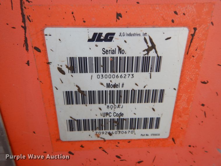 image for item DH3559 2002 JLG 800AJ boom lift