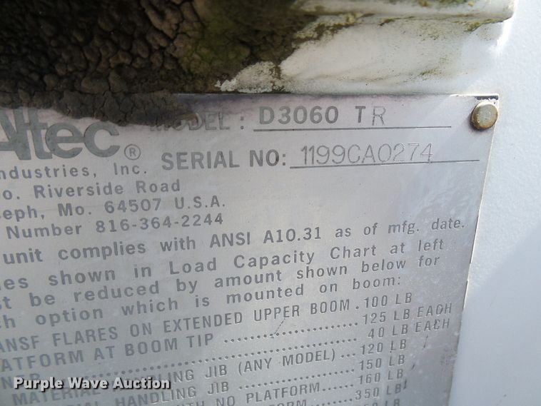 image for item DI0655 2000 International 4900 digger derrick truck